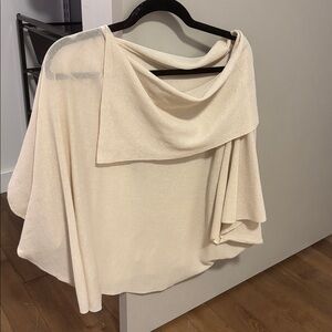 Zara Cream Drape Top